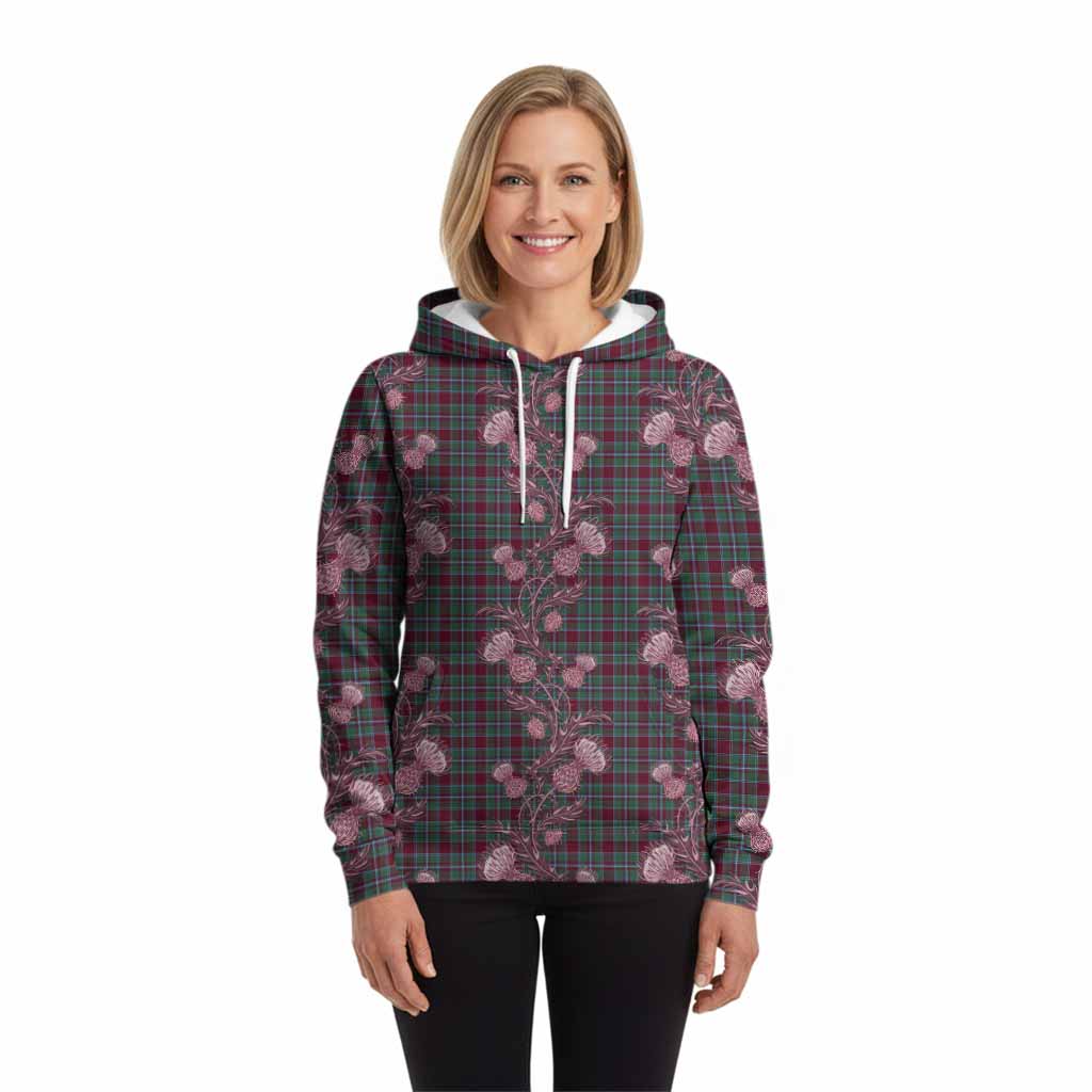 Spence (Spens) Tartan Hoodie Seamless Scottish Thistle Flowers