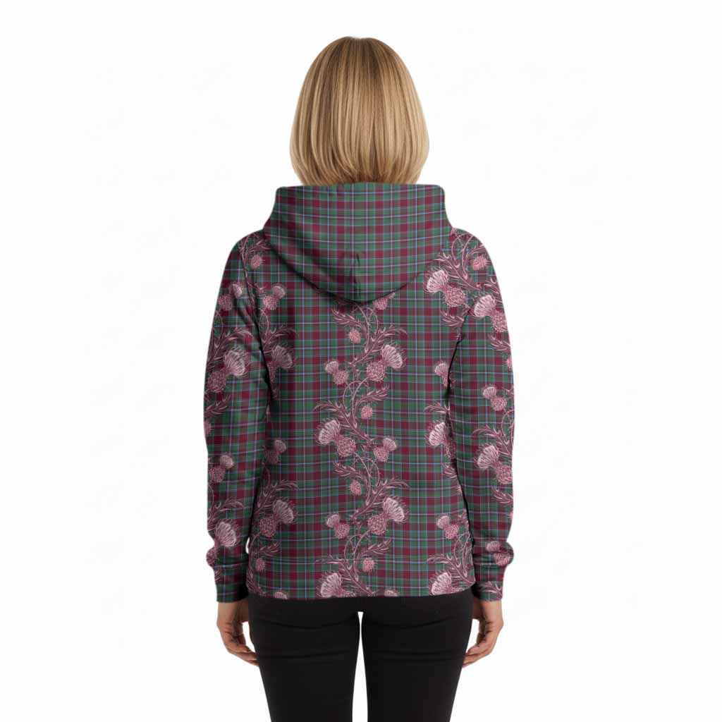 Spence (Spens) Tartan Hoodie Seamless Scottish Thistle Flowers