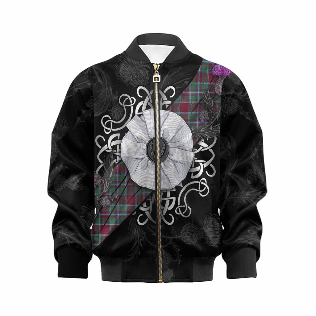 Spence (Spens) Tartan Kid Bomber Jacket Jacobite White Rose Kid XS - Tartan Vibes Clothing