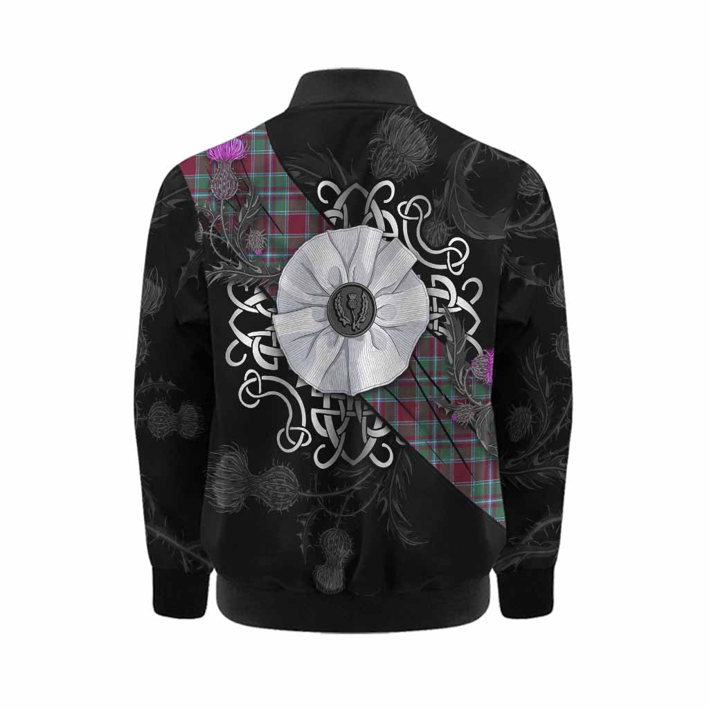 Spence (Spens) Tartan Kid Bomber Jacket Jacobite White Rose Kid - Tartan Vibes Clothing