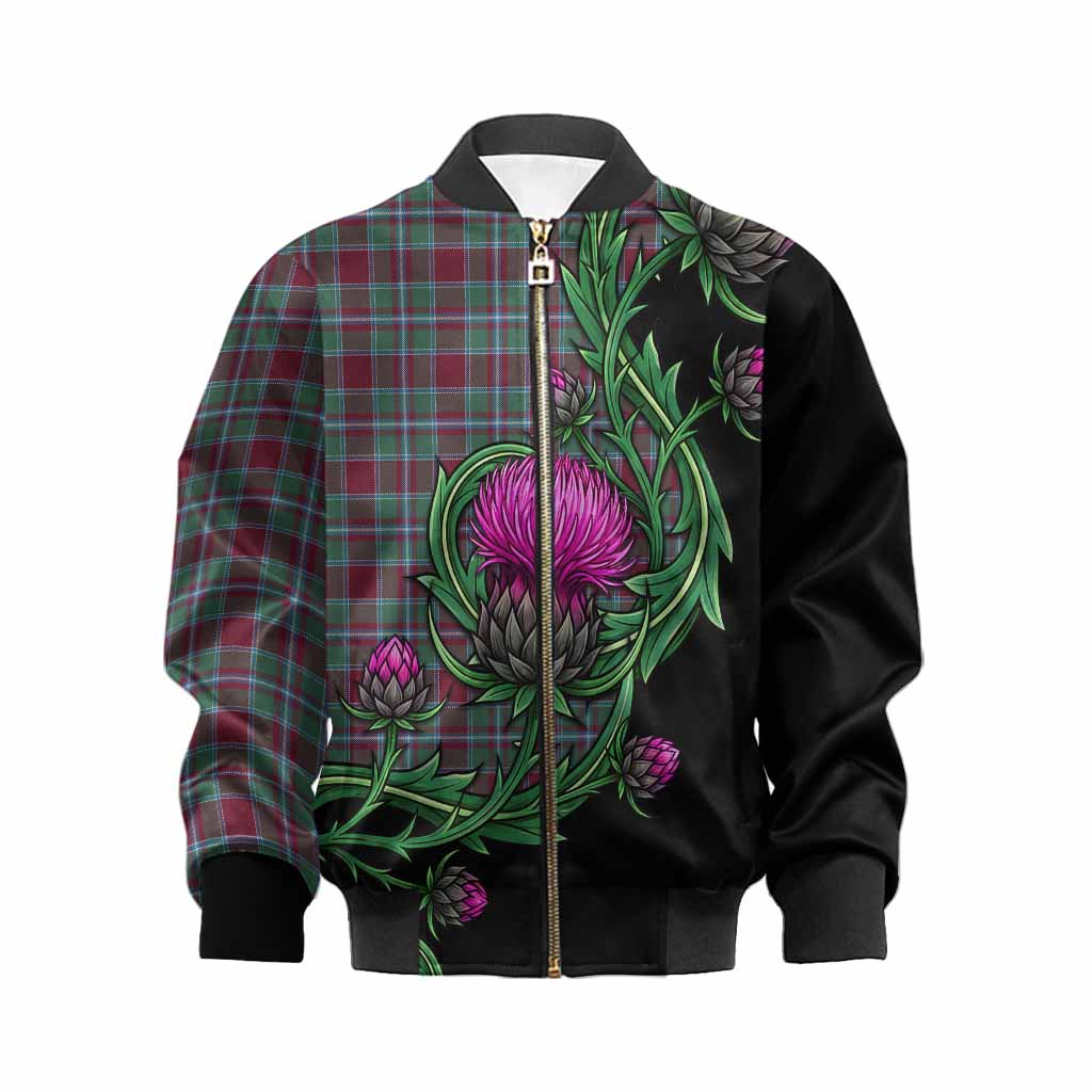 Spence (Spens) Tartan Kid Bomber Jacket Resilient Scottish Thistle Kid XS - Tartan Vibes Clothing