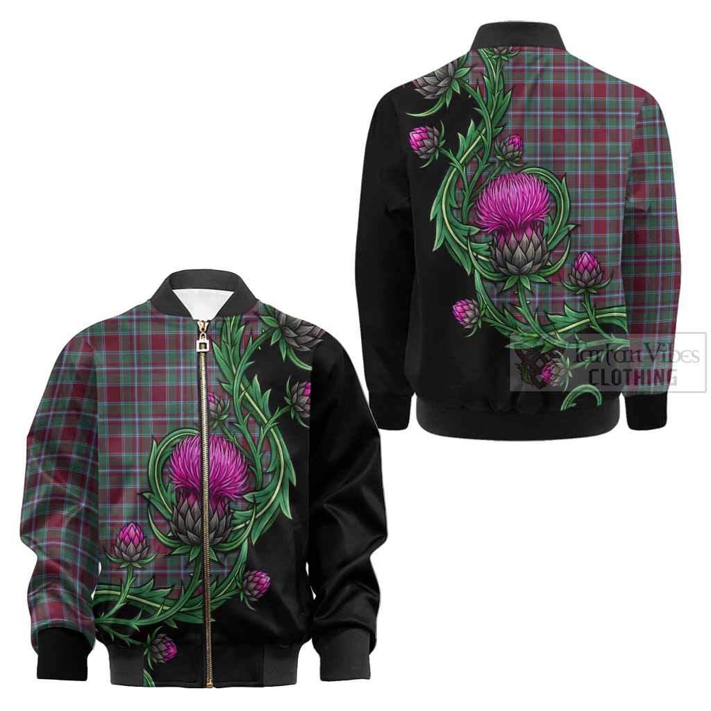Spence (Spens) Tartan Kid Bomber Jacket Resilient Scottish Thistle - Tartan Vibes Clothing