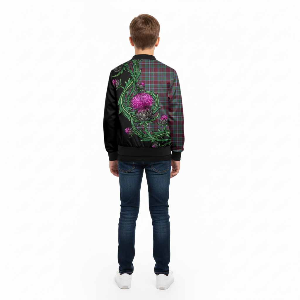 Spence (Spens) Tartan Kid Bomber Jacket Resilient Scottish Thistle - Tartan Vibes Clothing