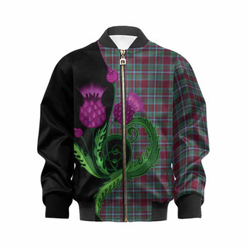 Spence (Spens) Tartan Kid Bomber Jacket Traditional Scottish Thistle Kid XS - Tartan Vibes Clothing