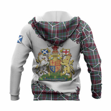 Spence (Spens) Tartan Knitted Hoodie with Family Crest and Lion Rampant Grunge Style