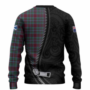 Spence (Spens) Tartan Knitted Sweater New Zealand Pattern Unique Zipper Stylized