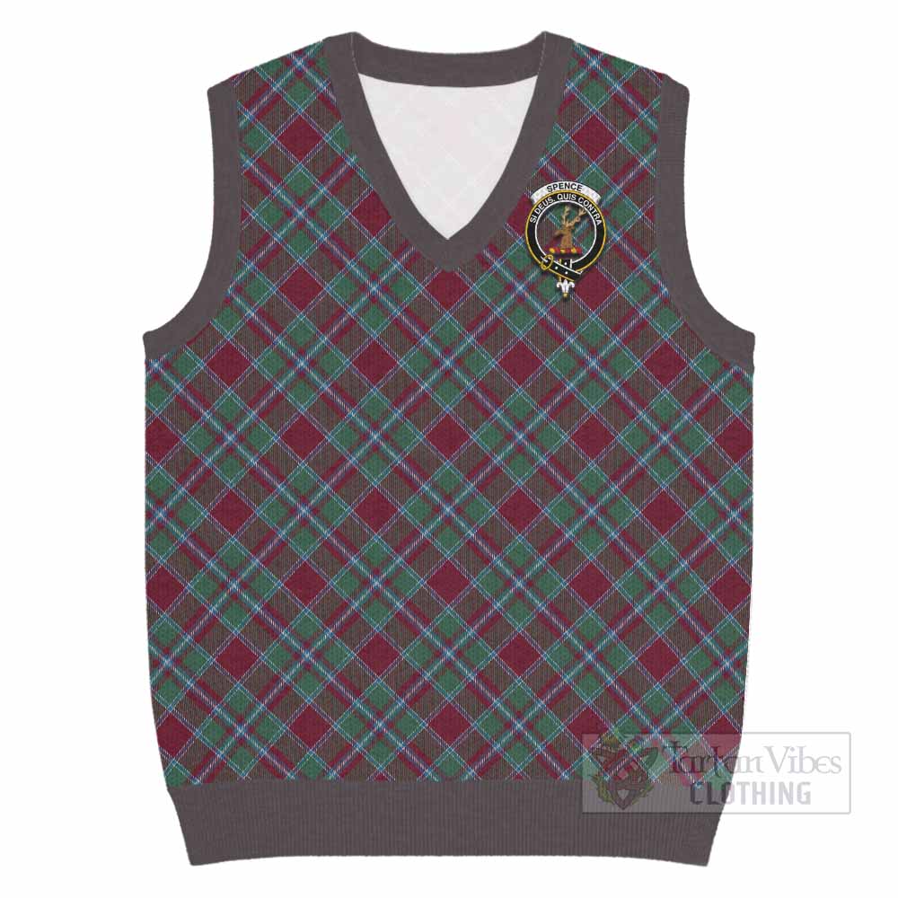 Abernethy Tartan Knitted V-Neck Vest with Family Crest Cross Style