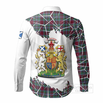 Spence (Spens) Tartan Long Sleeve Button Shirts with Family Crest and Lion Rampant Grunge Style