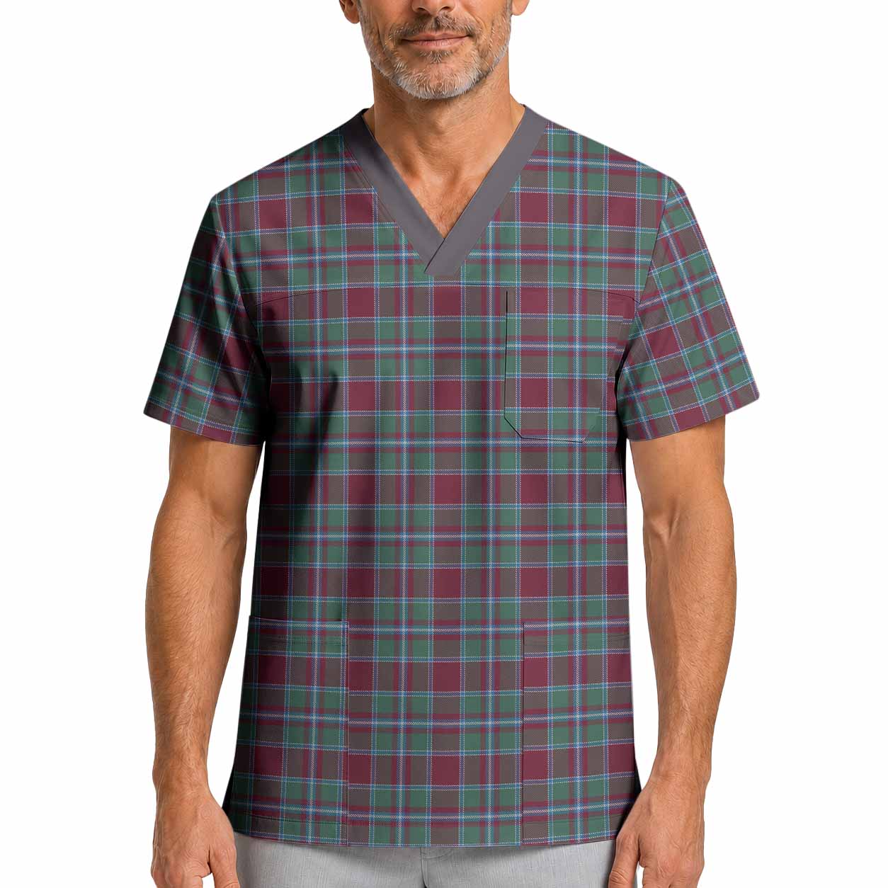 Spence (Spens) Tartan Scrub Top XL - Tartan Vibes Clothing