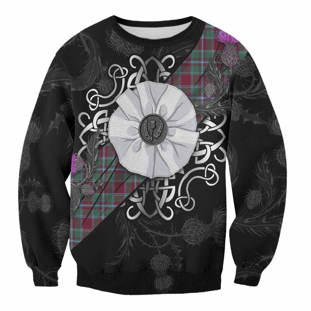 Spence (Spens) Tartan Sweatshirt Jacobite White Rose Unisex - Tartan Vibes Clothing