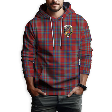 Spens Tartan Hoodie with Family Crest