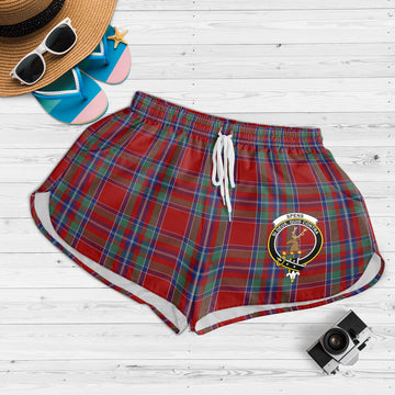 Spens Tartan Womens Shorts with Family Crest