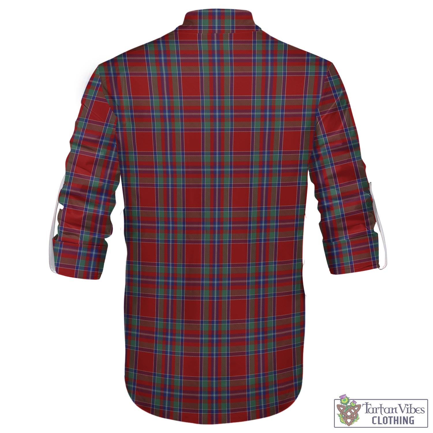 Tartan Vibes Clothing Spens Tartan Men's Scottish Traditional Jacobite Ghillie Kilt Shirt