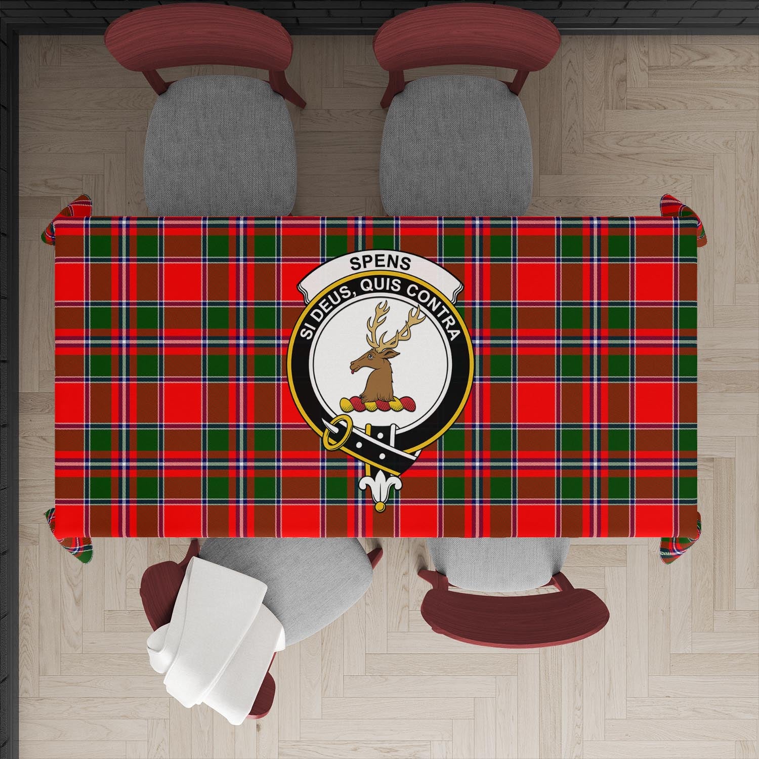 spens-modern-tatan-tablecloth-with-family-crest