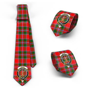 Spens Modern Tartan Classic Necktie with Family Crest