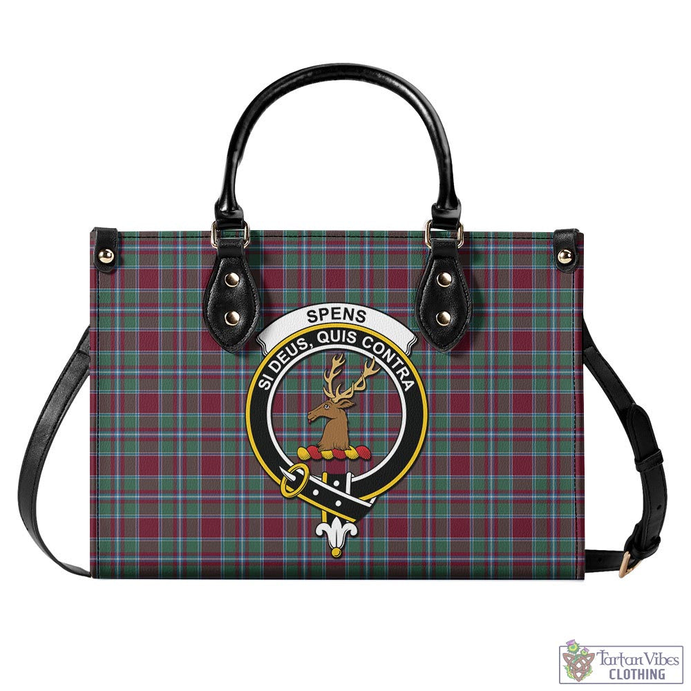 Spence (Spens) Tartan Luxury Leather Handbags with Family Crest - Tartan Vibes Clothing