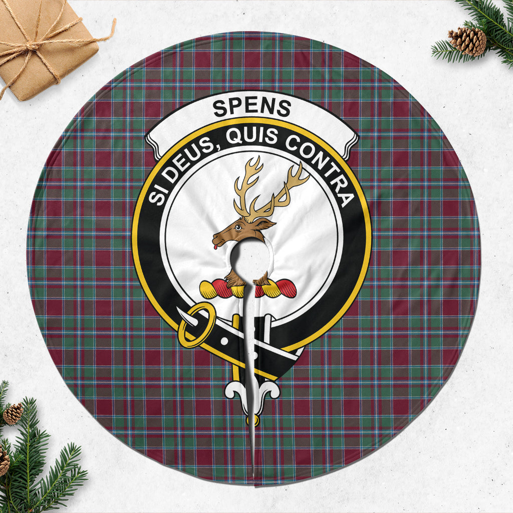Spence (Spens) Tartan Christmas Tree Skirt with Family Crest 47*47 inch - Tartan Vibes Clothing