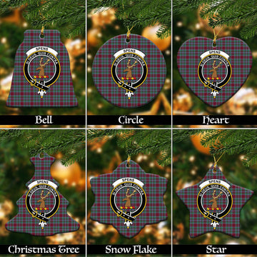 Spence (Spens) Tartan Christmas Ceramic Ornaments with Family Crest Ceramic - Tartan Vibes Clothing