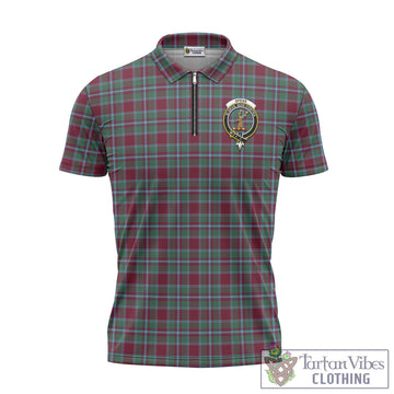 Spence (Spens) Tartan Zipper Polo Shirt with Family Crest Unisex - Tartan Vibes Clothing