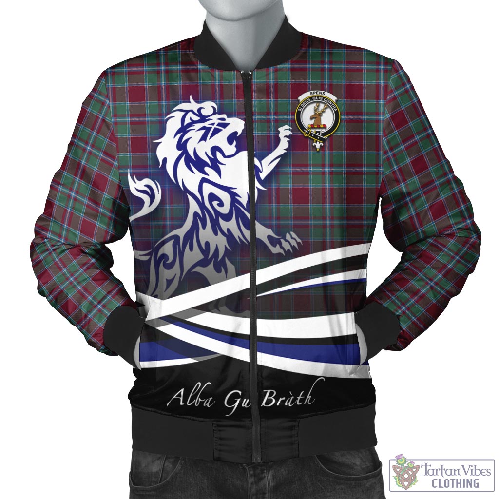 Spence (Spens) Tartan Bomber Jacket with Alba Gu Brath Regal Lion Emblem Unisex - Tartan Vibes Clothing
