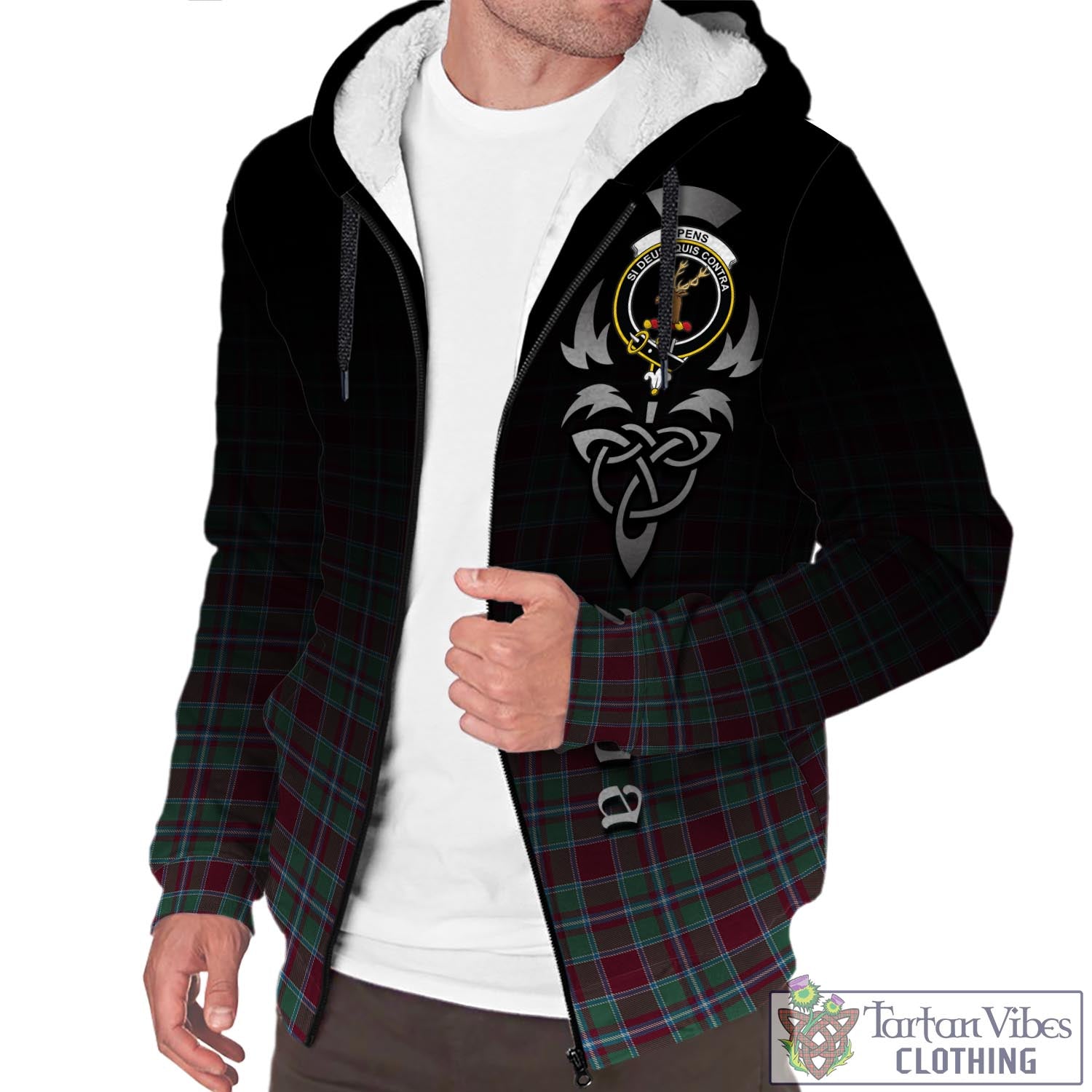 Spence (Spens) Tartan Sherpa Hoodie Featuring Alba Gu Brath Family Crest Celtic Inspired Unisex - Tartan Vibes Clothing