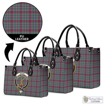 Spence (Spens) Tartan Luxury Leather Handbags with Family Crest L - Tartan Vibes Clothing