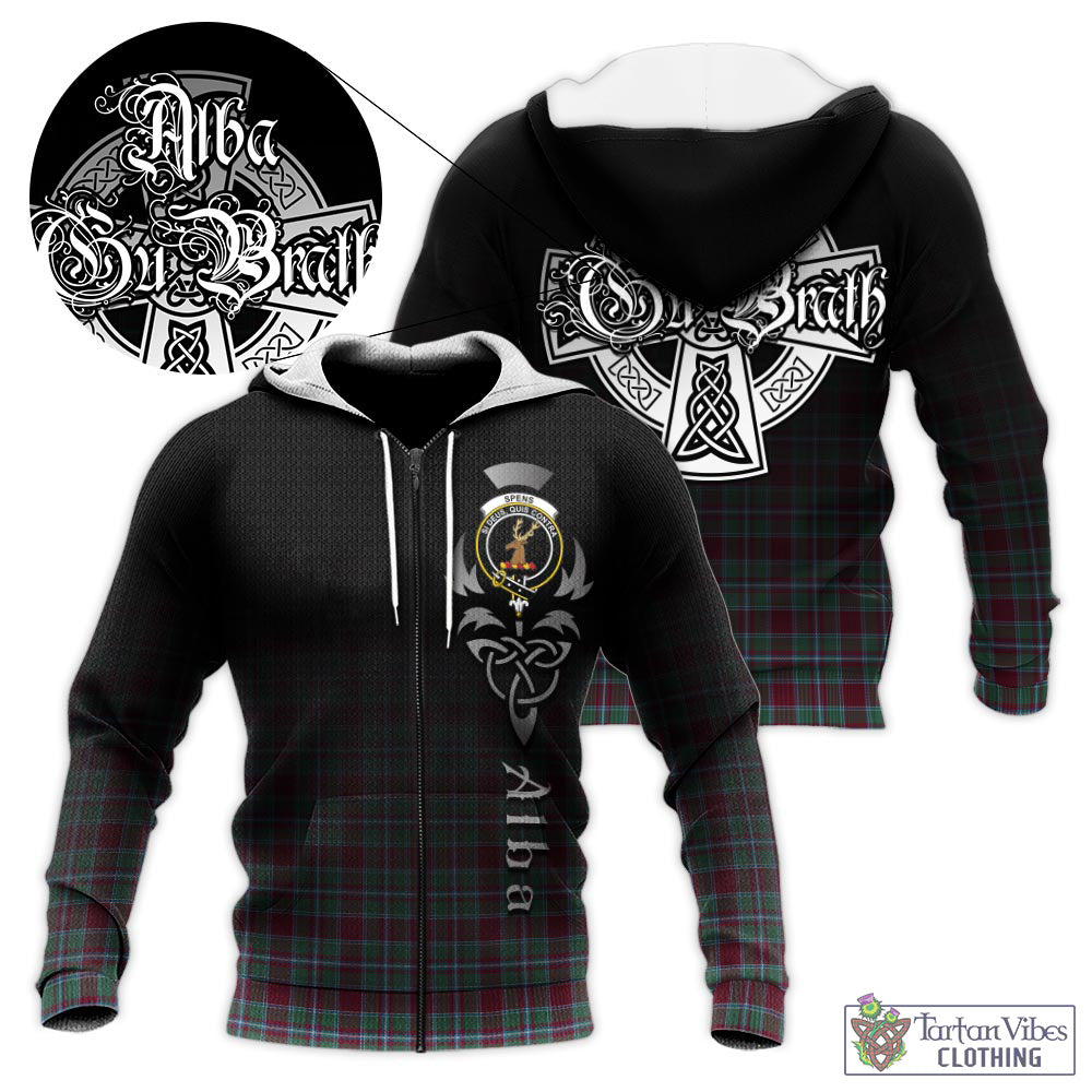 Spence (Spens) Tartan Knitted Hoodie Featuring Alba Gu Brath Family Crest Celtic Inspired Unisex - Tartan Vibes Clothing