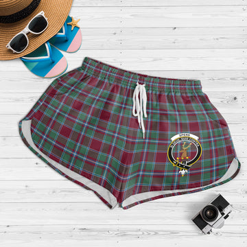 spens-spence-tartan-womens-shorts-with-family-crest