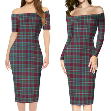 Spence (Spens) Tartan Off Shoulder Lady Dress Women's Dress - Tartan Vibes Clothing