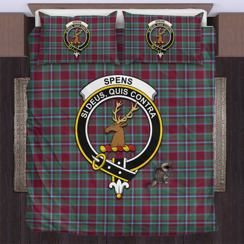 Spence (Spens) Tartan Bedding Set with Family Crest US Bedding Set - Tartan Vibes Clothing