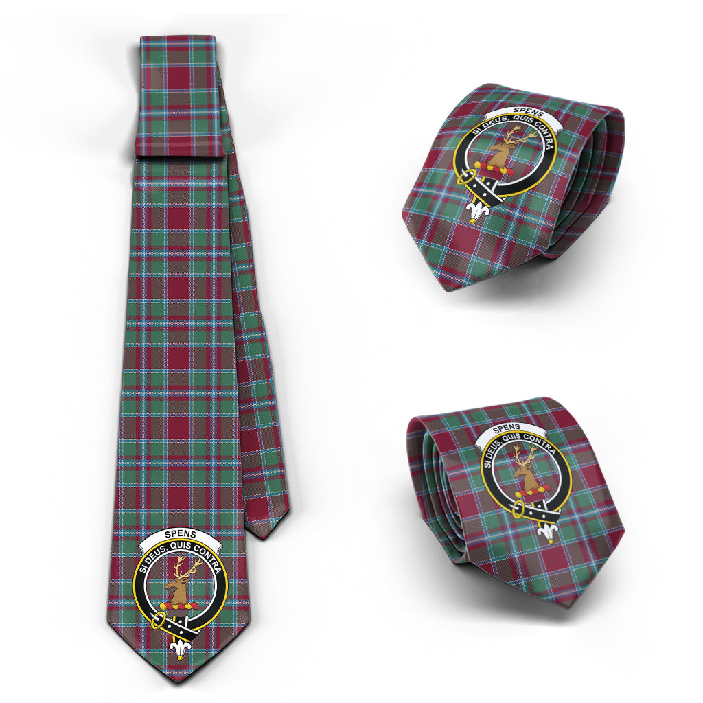 Spence (Spens) Tartan Classic Necktie with Family Crest Necktie One Size - Tartan Vibes Clothing