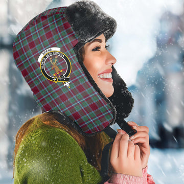 Spence (Spens) Tartan Winter Trapper Hat with Family Crest Winter Trapper Hat Universal Fit Circumference 22.8in (58cm) - Tartan Vibes Clothing