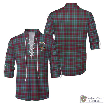 Spence (Spens) Tartan Men's Scottish Traditional Jacobite Ghillie Kilt Shirt with Family Crest Men - Tartan Vibes Clothing