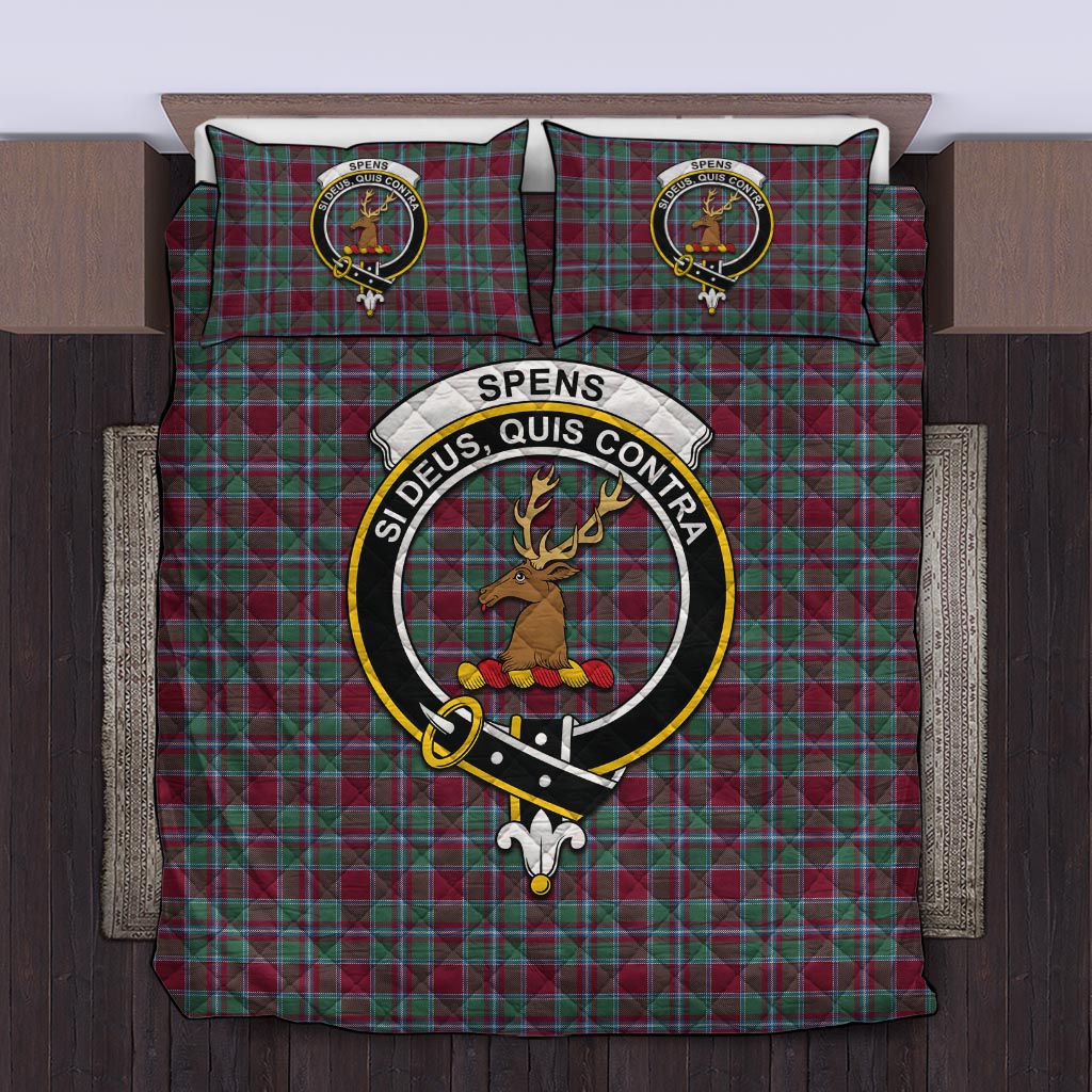 Spence (Spens) Tartan Quilt Bed Set with Family Crest King - Tartan Vibes Clothing