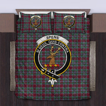 Spence (Spens) Tartan Quilt Bed Set with Family Crest King - Tartan Vibes Clothing
