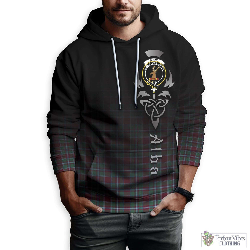 Spence (Spens) Tartan Hoodie Featuring Alba Gu Brath Family Crest Celtic Inspired Zip Hoodie - Tartan Vibes Clothing