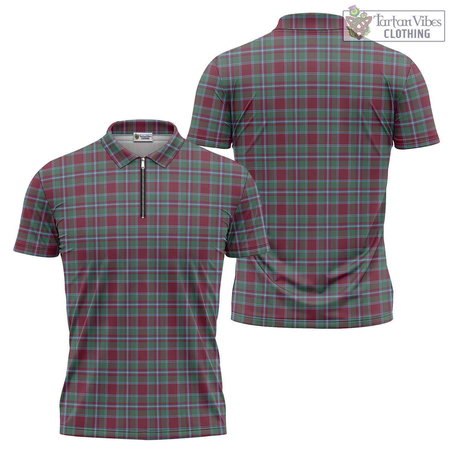 Spence (Spens) Tartan Zipper Polo Shirt Unisex - Tartan Vibes Clothing
