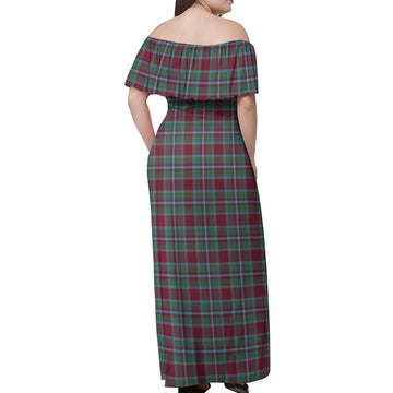 Spence (Spens) Tartan Off Shoulder Long Dress - Tartan Vibes Clothing