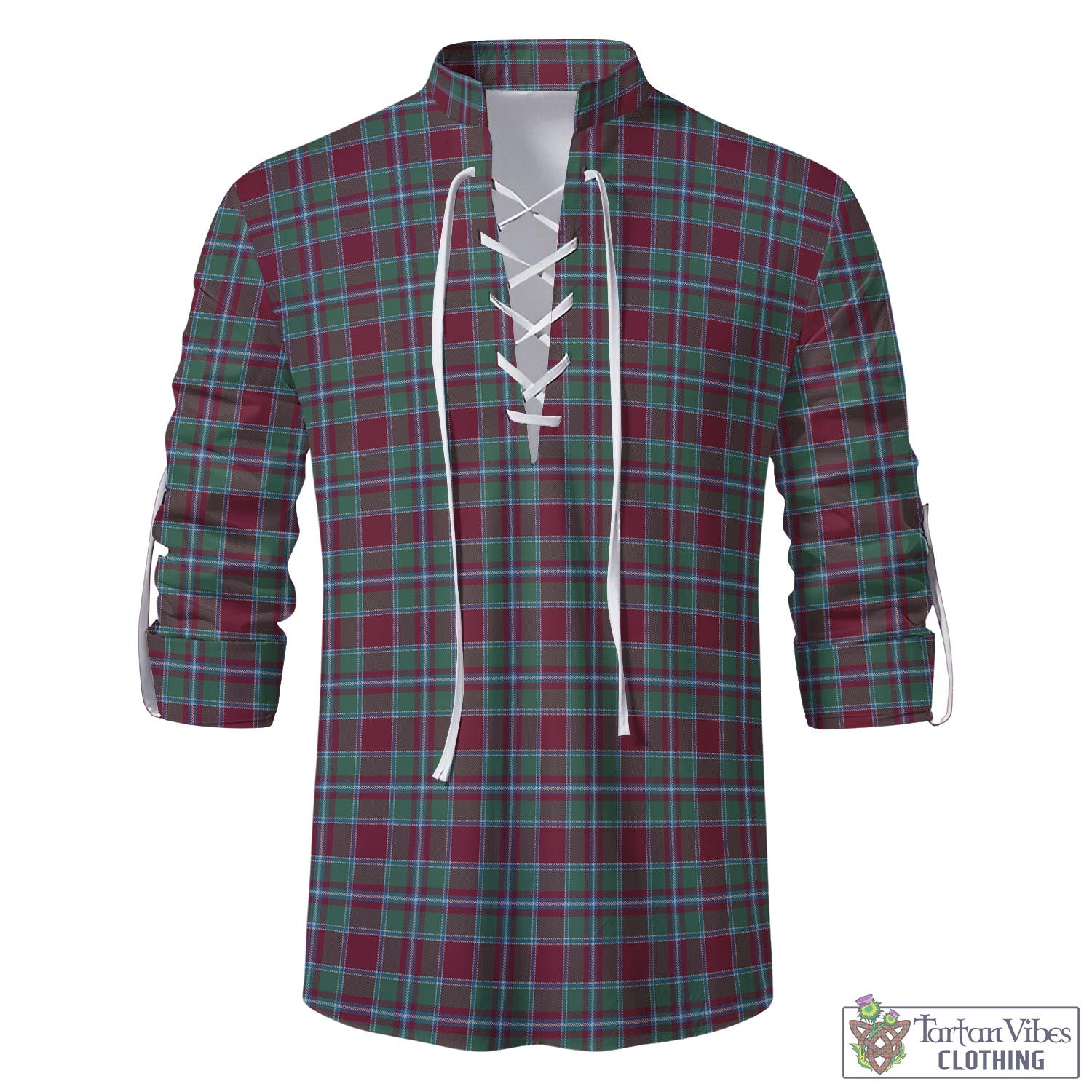 Spence (Spens) Tartan Men's Scottish Traditional Jacobite Ghillie Kilt Shirt - Tartan Vibes Clothing