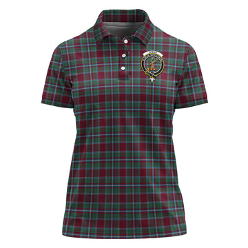 Spens (Spence) Tartan Polo Shirt with Family Crest For Women