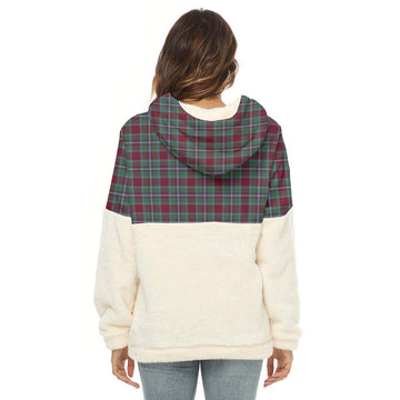 Spence (Spens) Tartan Half Style Women's Borg Fleece Hoodie with Half Zip - Tartan Vibes Clothing