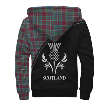 Spence (Spens) Tartan Sherpa Hoodie with Family Crest Curve Style