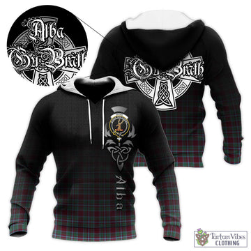 Spens (Spence) Tartan Knitted Hoodie Featuring Alba Gu Brath Family Crest Celtic Inspired