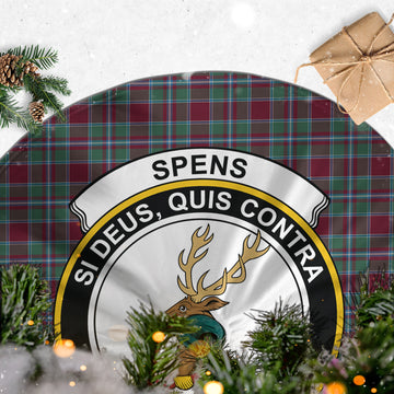 Spence (Spens) Tartan Christmas Tree Skirt with Family Crest - Tartan Vibes Clothing