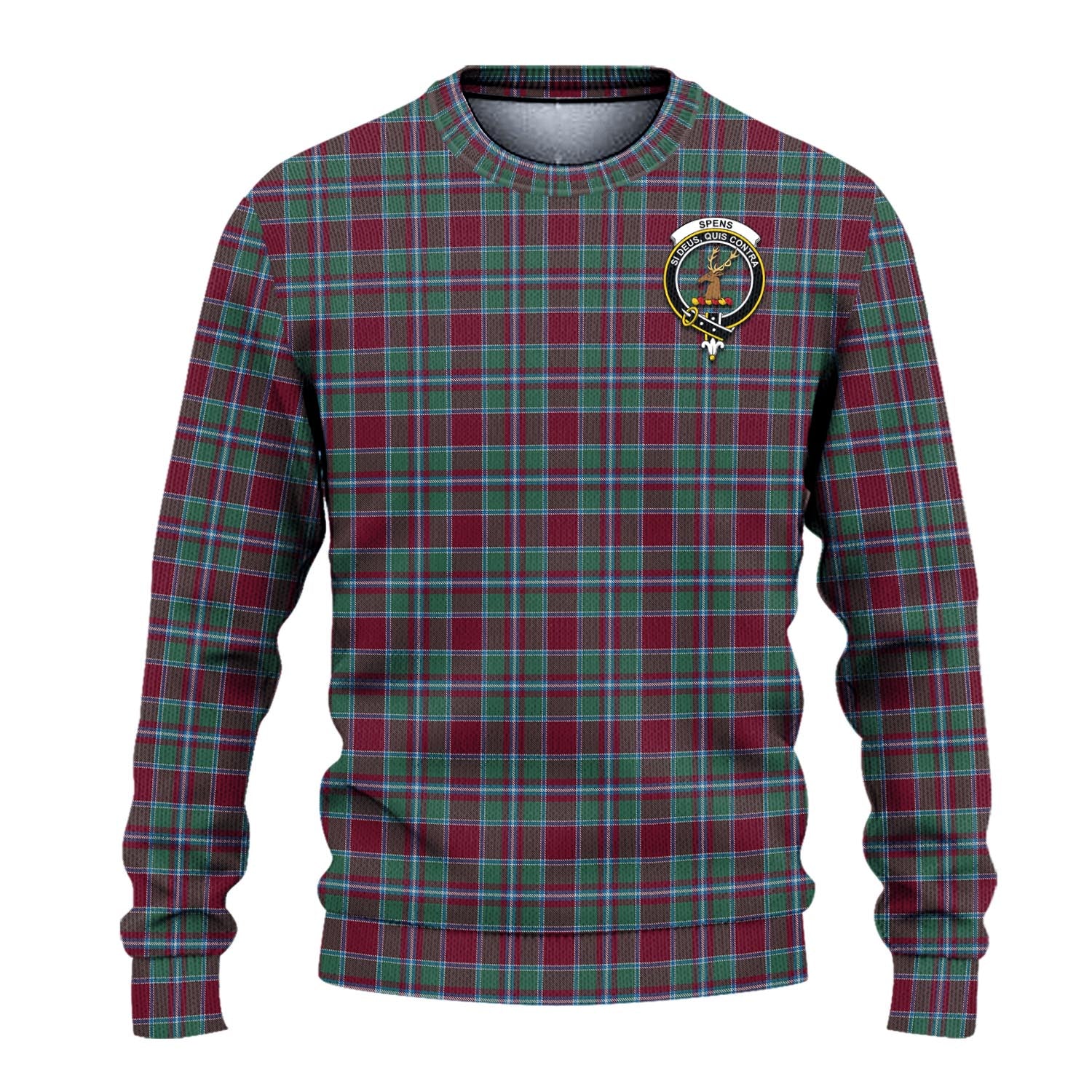 Spence (Spens) Tartan Ugly Sweater with Family Crest - Tartan Vibes Clothing