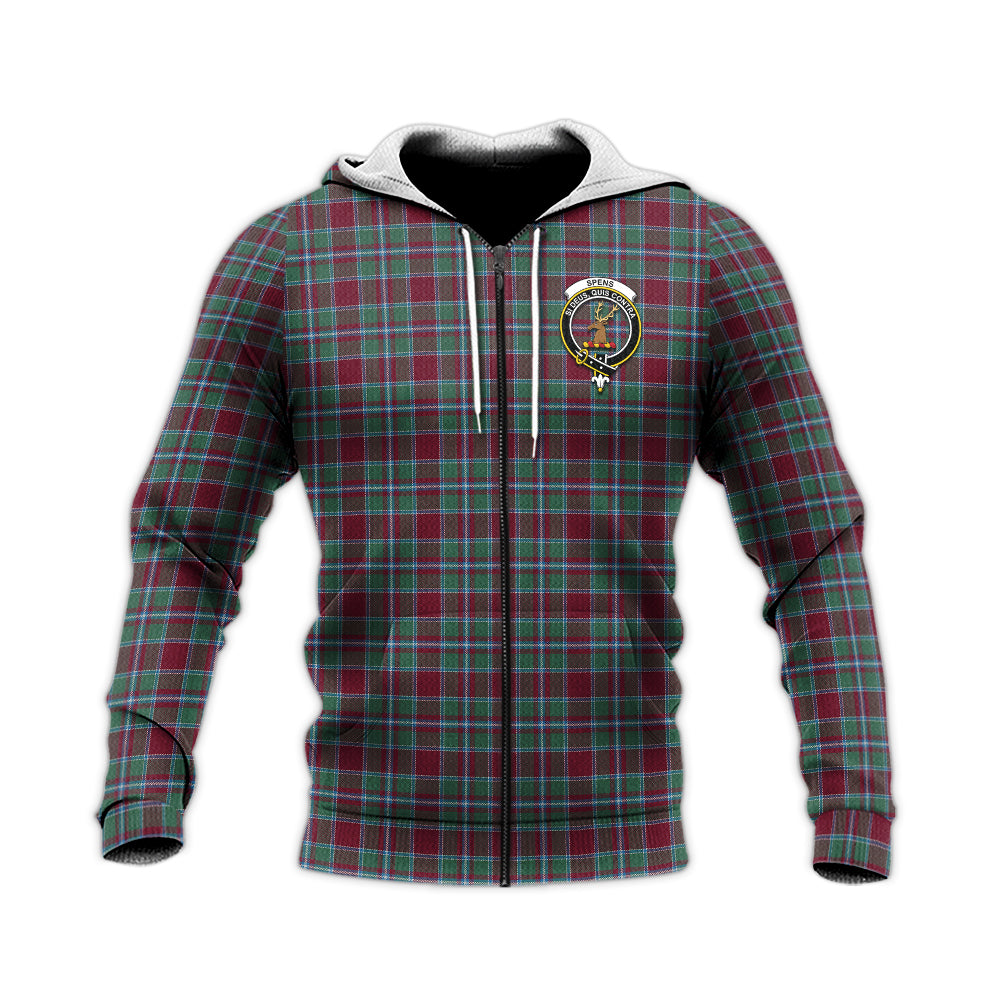 Spence (Spens) Tartan Knitted Hoodie with Family Crest Unisex Knitted Zip Hoodie - Tartan Vibes Clothing