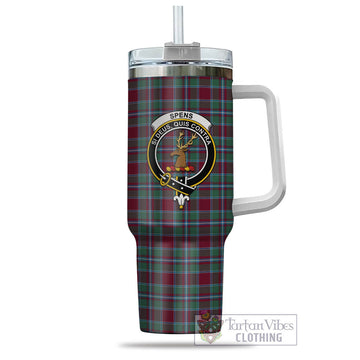 Spence (Spens) Tartan Tumbler with Handle with Family Crest - Tartan Vibes Clothing