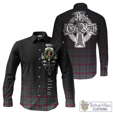 Spence (Spens) Tartan Long Sleeve Button Up Featuring Alba Gu Brath Family Crest Celtic Inspired - Tartan Vibes Clothing