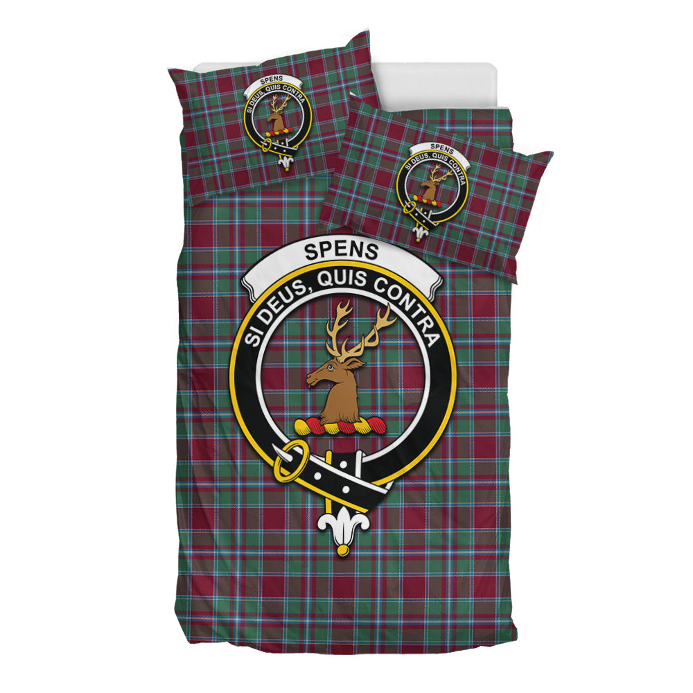 Spence (Spens) Tartan Bedding Set with Family Crest - Tartan Vibes Clothing