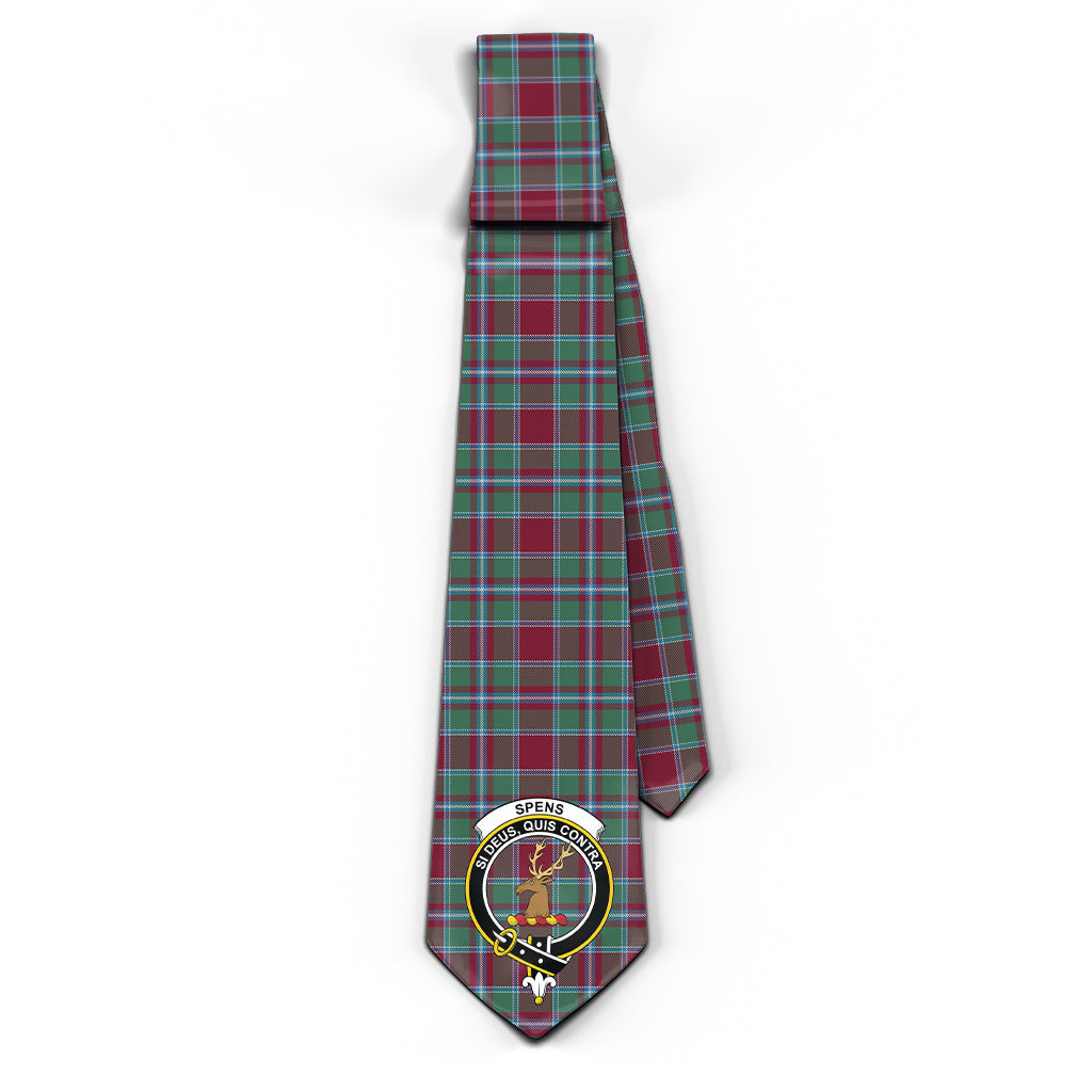 Spence (Spens) Tartan Classic Necktie with Family Crest - Tartan Vibes Clothing